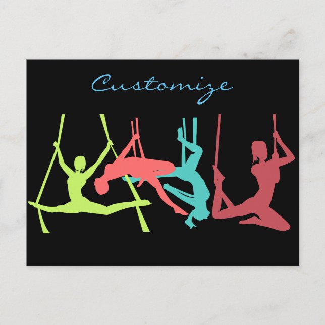 Aerial Fitness Poses Thunder_Cove Postcard (Front)