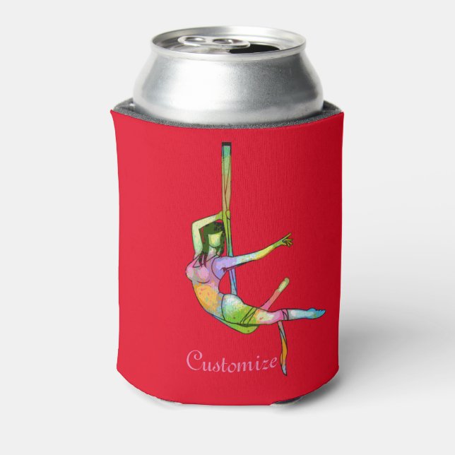 Aerial Fitness Yoga Thunder_Cove Can Cooler (Can Back)