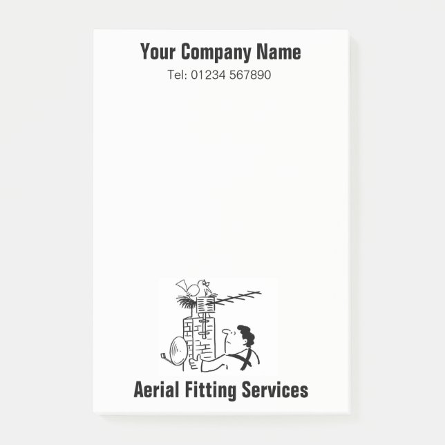 Aerial Fitting Services Cartoon Notes (Front)