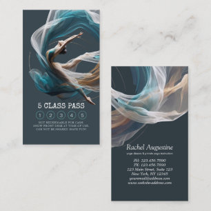 Aerial flying Air Yoga Instructor 5 Class Pass Loyalty Card