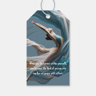 Aerial flying Air Yoga Instructor Pilates Fitness Gift Tags