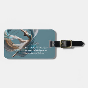 Aerial flying Air Yoga Instructor Pilates Fitness Luggage Tag