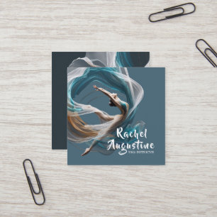 Aerial flying Air Yoga Instructor Pilates Fitness Square Business Card