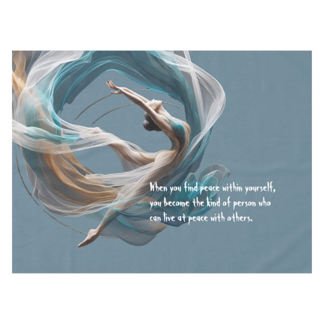 Aerial flying Air Yoga Instructor Pilates Fitness Tablecloth (Front (Horizontal))