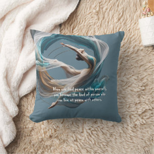 Aerial flying Air Yoga Instructor Pilates Fitness Throw Pillow