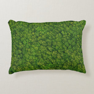 Aerial forest view, top view, copy space. accent pillow