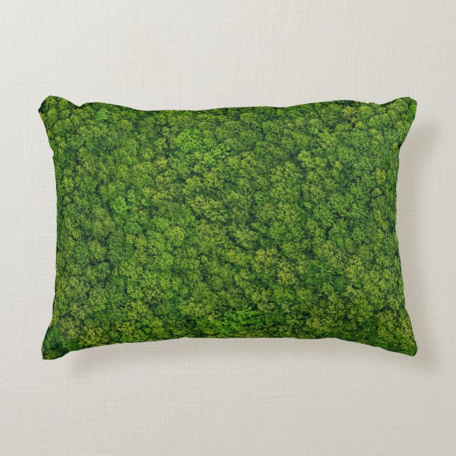 Aerial forest view, top view, copy space. accent pillow (Front)