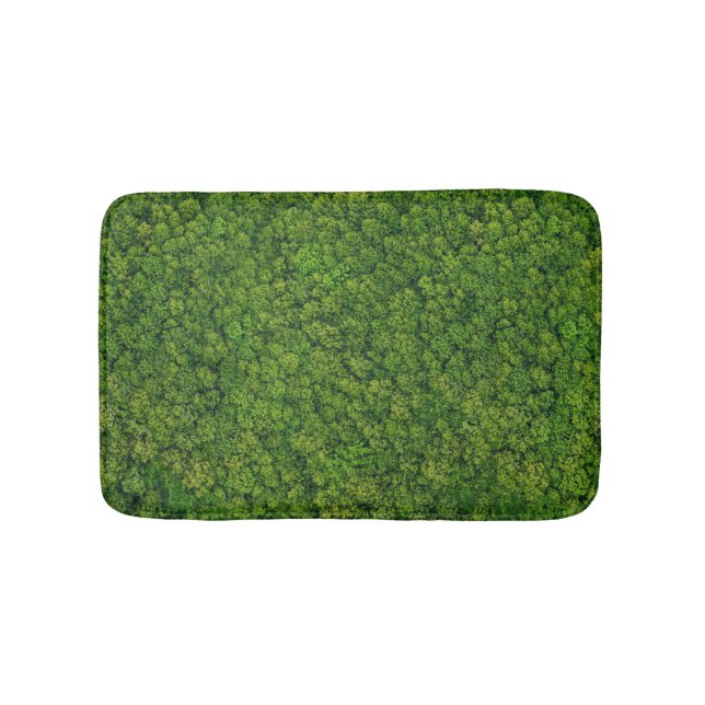 Aerial forest view, top view, copy space. bath mat (Front)