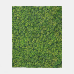 Aerial forest view, top view, copy space. fleece blanket