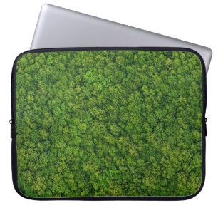 Aerial forest view, top view, copy space. laptop sleeve