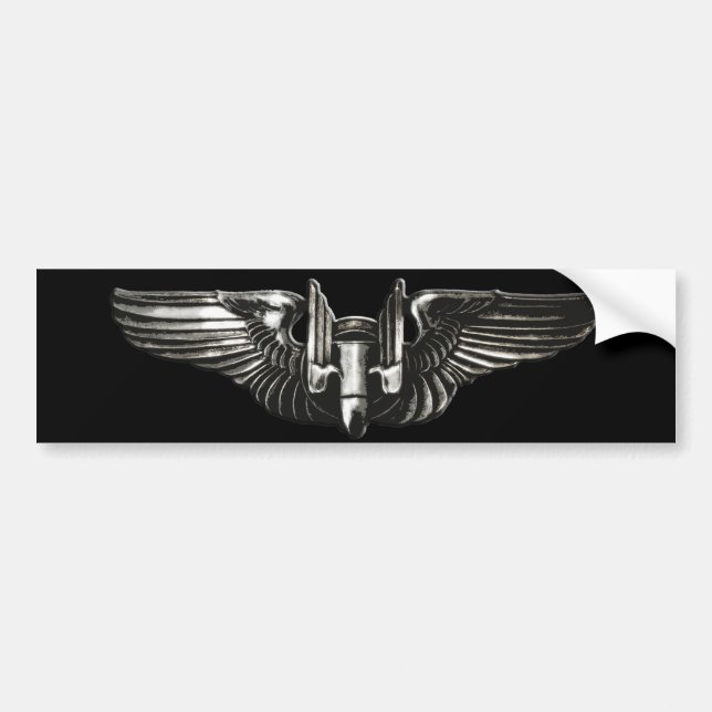 Aerial Gunner Wings Bumper Sticker (Front)