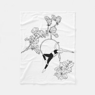 Aerial Hoop, Aerial Artist Circus, Aerial Yoga Gif Fleece Blanket