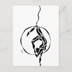 Aerial Hoop Foot to Head Postcard