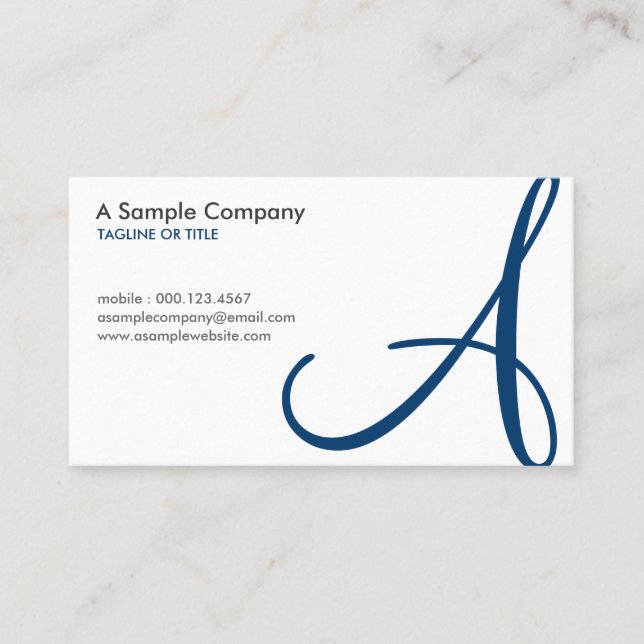 aerial initial blue stamp card (Front)