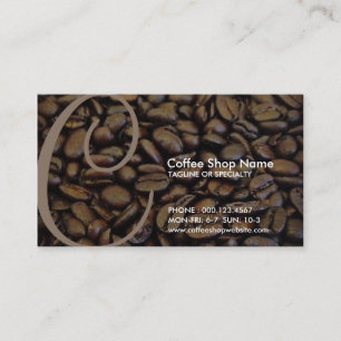 aerial initial coffee beans coupon loyalty card