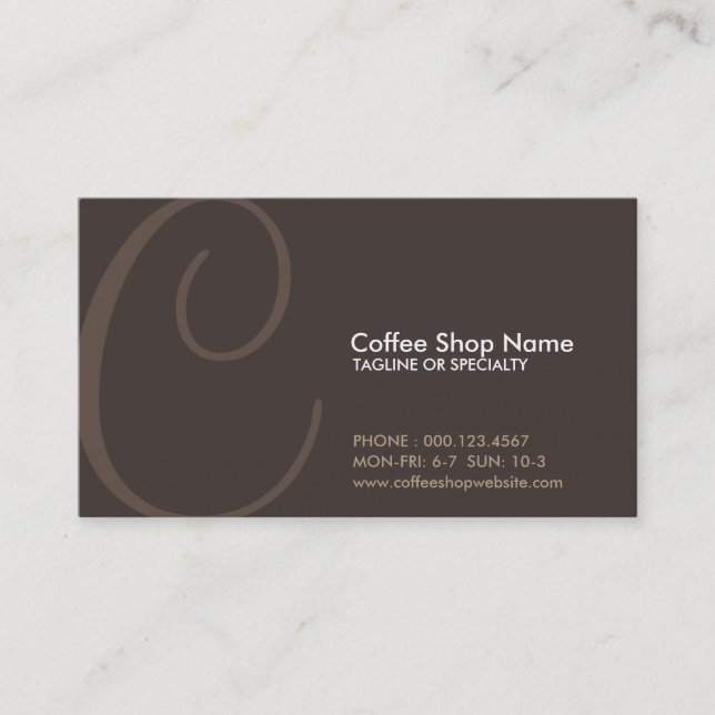 aerial initial CUSTOM COLORS AVAILABLE Loyalty Card (Front)