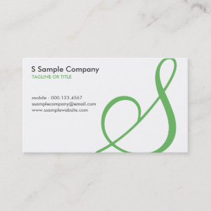 aerial initial green stamp card