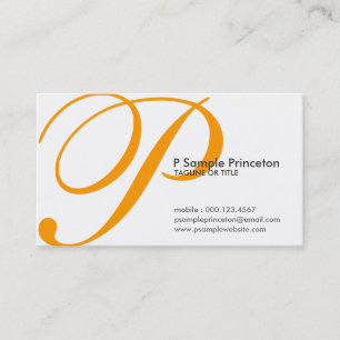aerial initial : orange business card