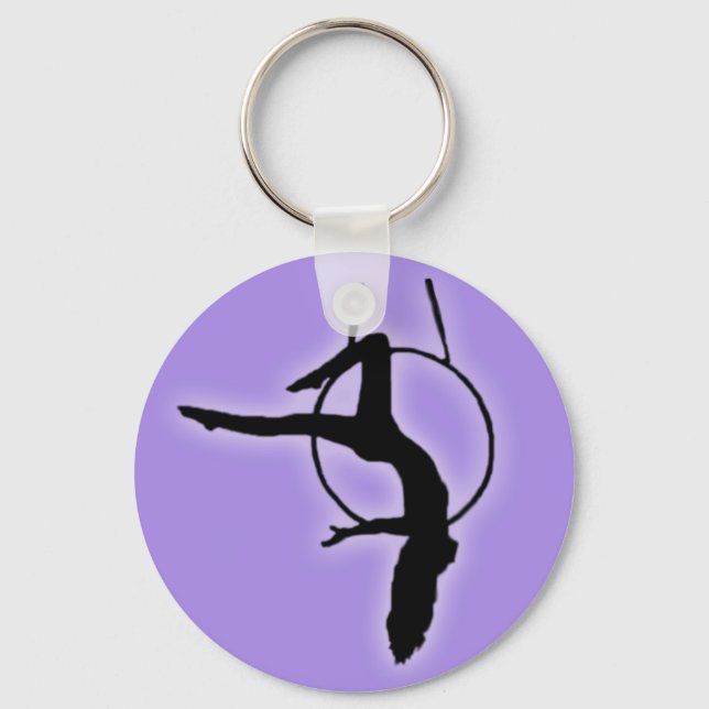 Aerial Monica Hoop lyra silhouette Keychain (Front)