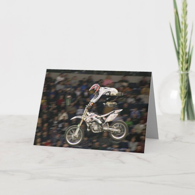 aerial moto-cross #7 with crowd card (Front)