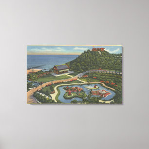 Aerial of Bernheimer's Oriental Garden Canvas Print