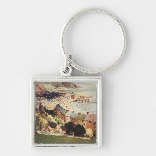 Aerial of Coast British Railways Poster Keychain (Front)