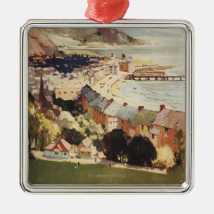 Aerial of Coast British Railways Poster Metal Ornament