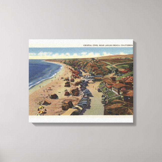 Aerial of Crystal Cove Canvas Print (Front)