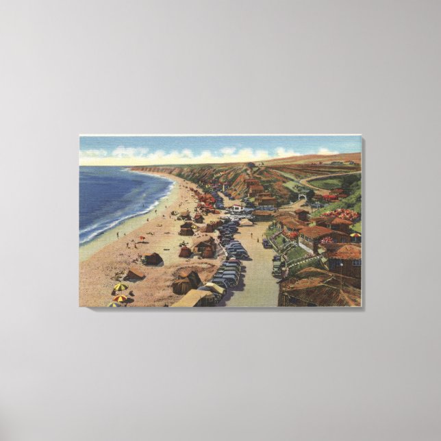 Aerial of Crystal Cove Canvas Print (Front)