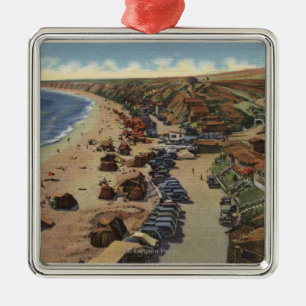 Aerial of Crystal Cove Metal Ornament