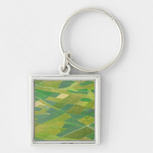 Aerial Of Farmlands In Ethiopia Keychain