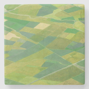 Aerial Of Farmlands In Ethiopia Stone Coaster
