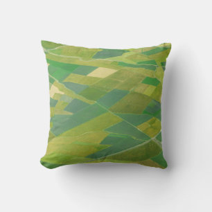 Aerial Of Farmlands In Ethiopia Throw Pillow