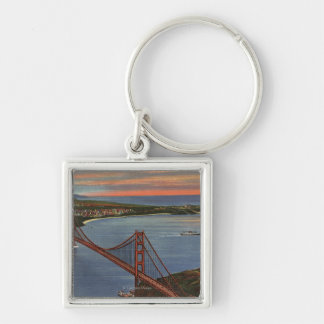 Aerial of Golden Gate Bridge & Bay Area Keychain