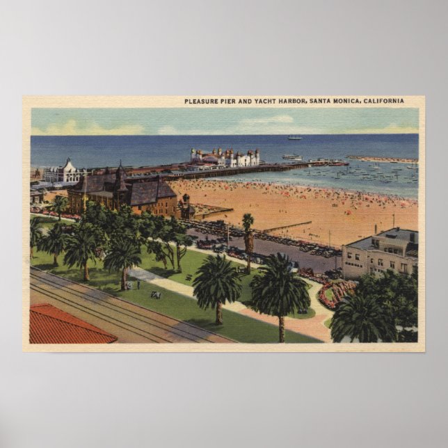Aerial of Pleasure Pier & Yacht Harbour Poster (Front)