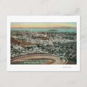 Aerial of the City from the Twin Peaks Postcard