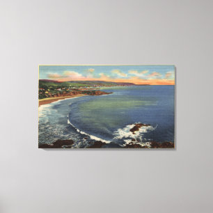 Aerial of the Coves Along the Coast Canvas Print