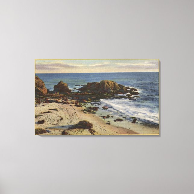 Aerial of the Rocky Coast Canvas Print (Front)