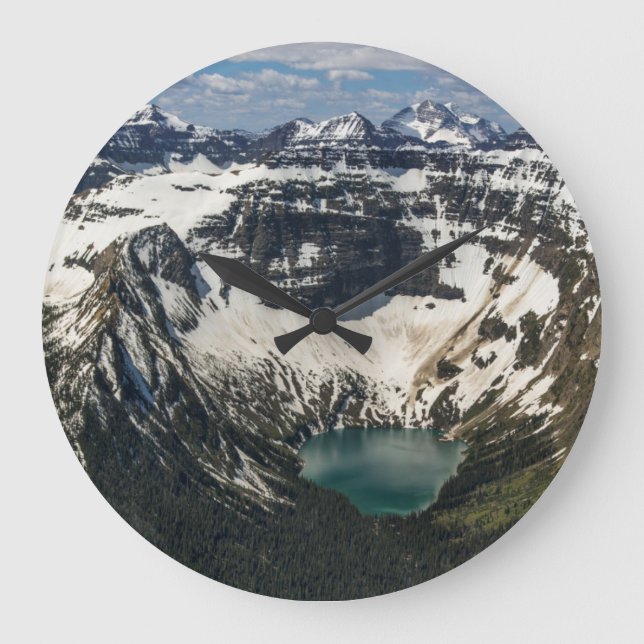 Aerial Of Warderman Lake Large Clock (Front)