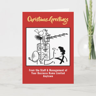 Aerial or Satellite Dish Installer Christmas Card