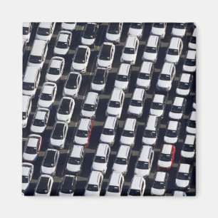 Aerial over Car Lot Magnet