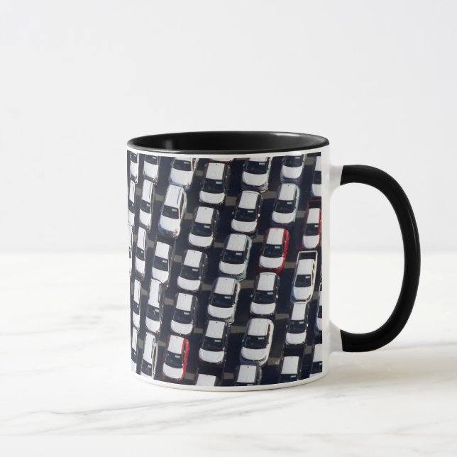 Aerial over Car Lot Mug (Right)
