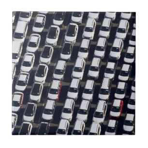 Aerial over Car Lot Tile