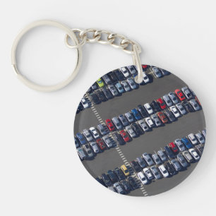 Aerial over Parking Lot Keychain