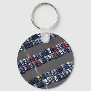 Aerial over Parking Lot Keychain