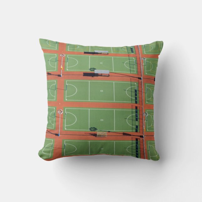 Aerial Over Tennis Courts Throw Pillow (Front)