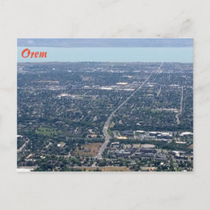 Aerial panoramic view of Orem and the Utah Lake Postcard