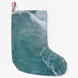 Aerial photo of body of water small christmas stocking