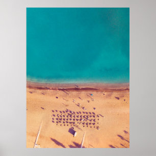 AERIAL PHOTO OF SEASHORE POSTER