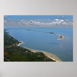 Aerial Photograph of Alligator Point, Florida Poster